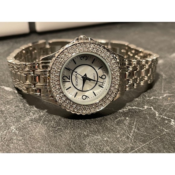 Elgin Accessories - Beautiful Silver Tone Watch by Elgin - New Battery